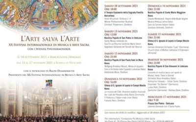 L’Arte salva L’Arte, XX Festival Internazionale Pro Musica e Arte Sacra